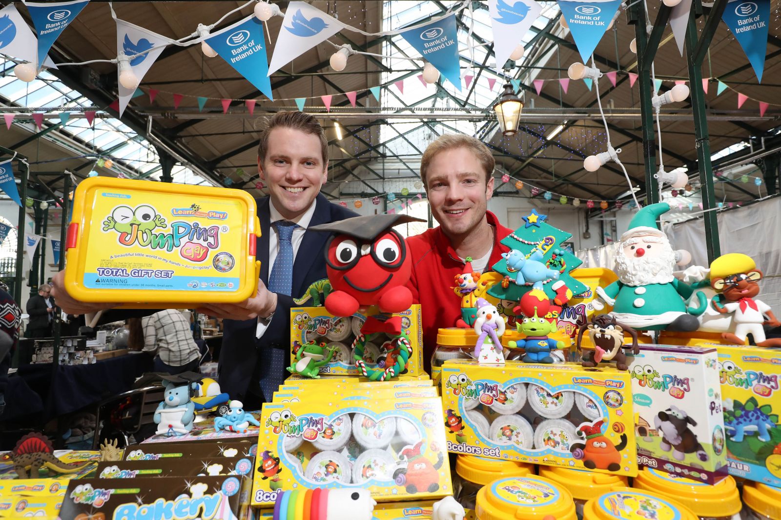 David Ramsey, Business Adviser of Belfast City Branch, Bank of Ireland UK with Nick Turkington of JumpingClay Ltd