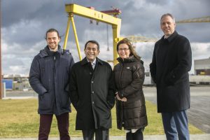 World leading speakers at Future of Work Summit Jonathan Downing, Ravin Jesuthasan with Elaine Smyth of Catalyst Inc and Gavin Kennedy Bank of Ireland 