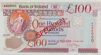 An example £100 QUB Series note