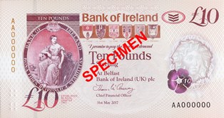 An example £10 Bushmills Polymer Series note