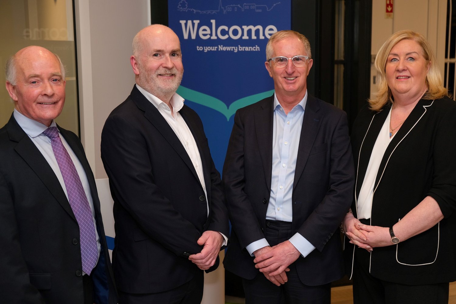 From left Peter Fitzsimmons, Warrenpoint Golf Club, Paul Slevin, Manager, Bank of Ireland, Newry, George Higginson, Director for NI Partnerships and Mortgages, Bank of Ireland and Jacinta Linden, Bolster Community