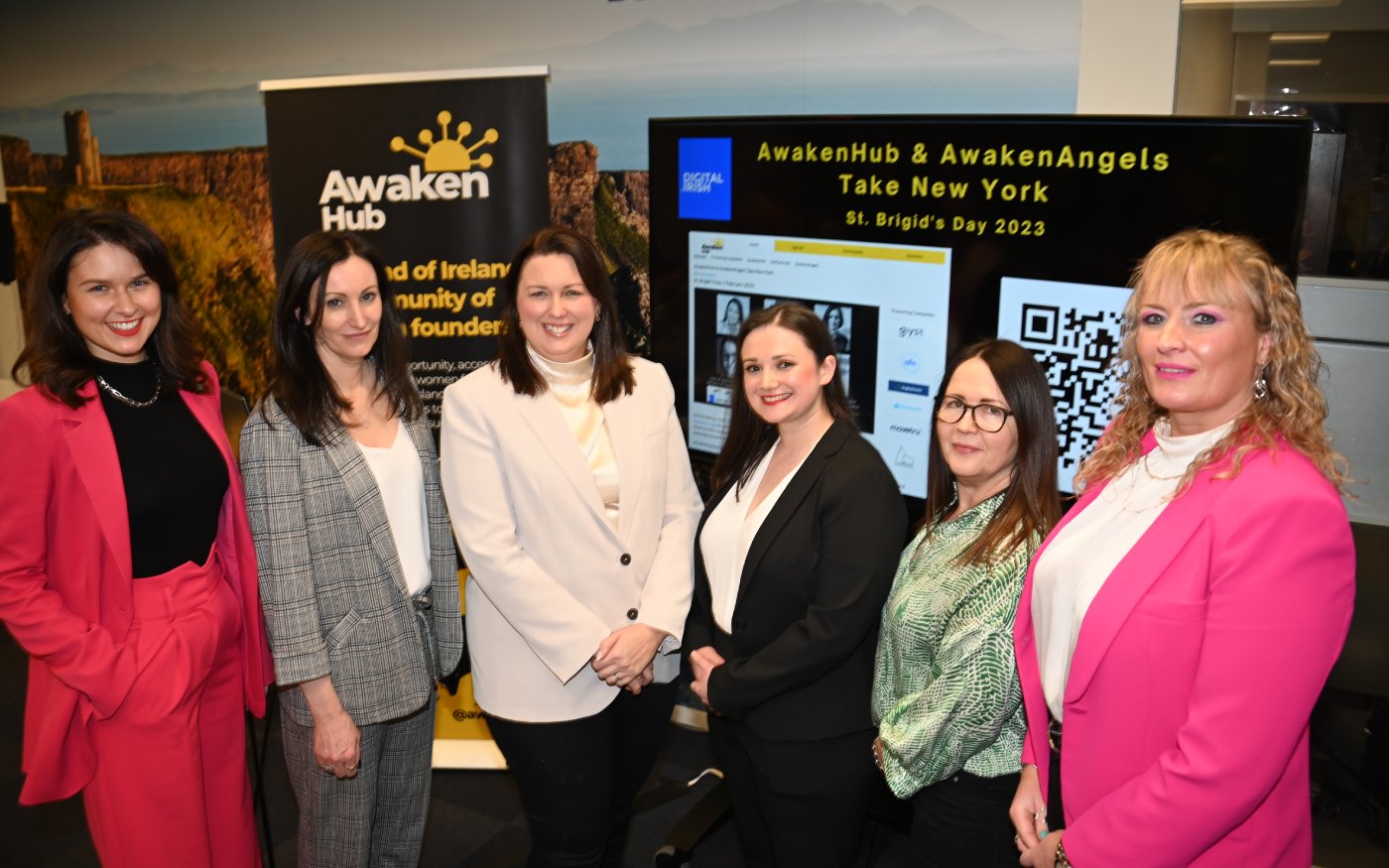 From Left Naomi McGregor, Movetru, Eileen Rafferty, Errigal Virtual Studios, Avril Power, Giyst, Sian Farrell, StimOxygen, Susan Kelly, Respiratory Analytics and Yvonne Comer, Rugby Smarts.