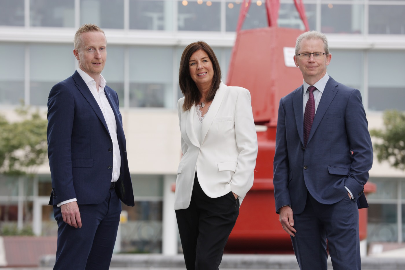  From left Niall Devlin, head of business banking at Bank of Ireland UK; Denise Sidhu, partner at Kernel Capital; and Cirdan director Stephen Dunniece