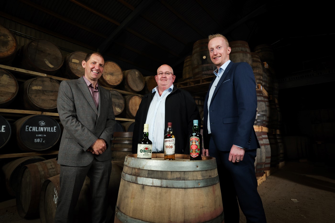 rom left Gavin North, senior business manager, Bank of Ireland UK, Shane Braniff, owner, The Echlinville Distillery and Niall Devlin, head of business banking, Bank of Ireland UK