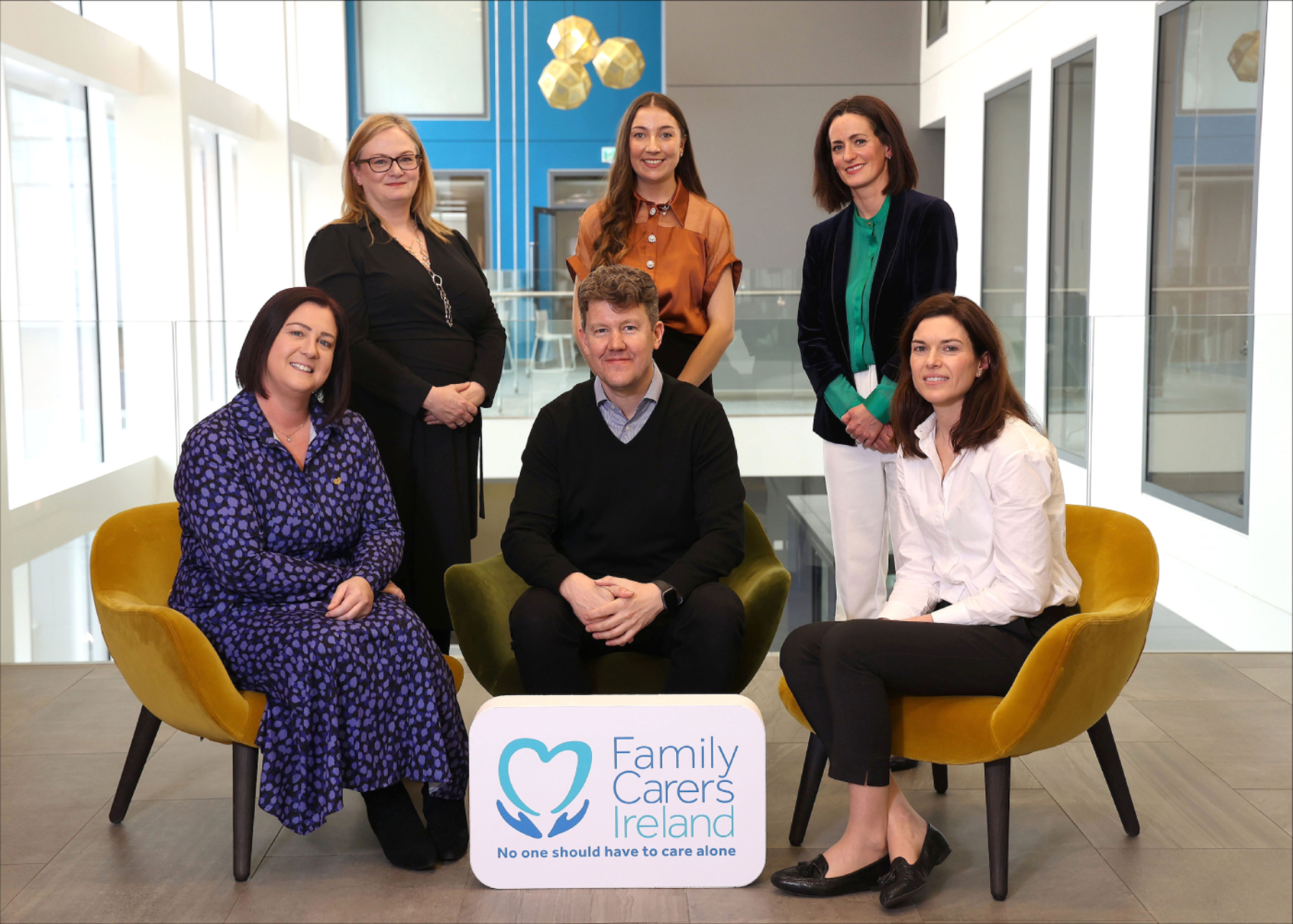 Bank of Ireland team pictured with the "Family Carers Ireland" members