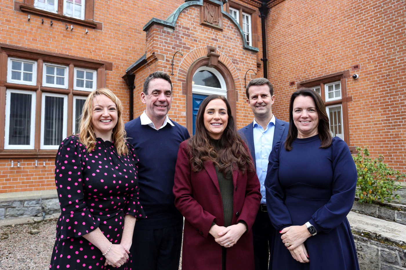 From left, Bank of Ireland's Catherine Hutcheson, Myles O’Grady, Órfhlaith Begley, West Tyrone MP, with Bank of Ireland's William Thompson and Shirleen McCann